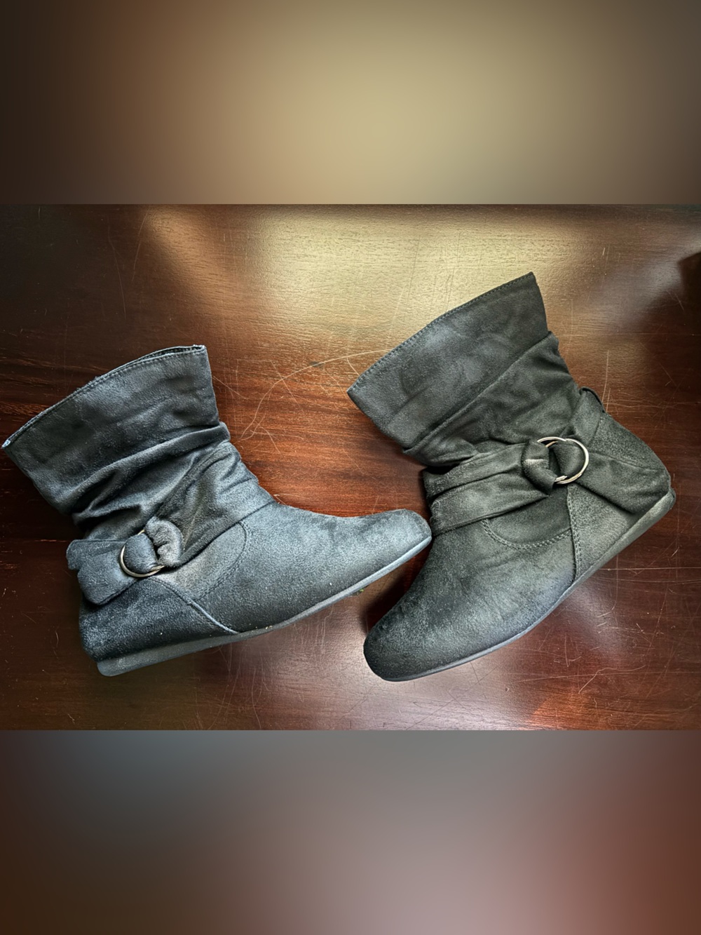 Black Slouch Ankle Boots - Size 8 - NEW